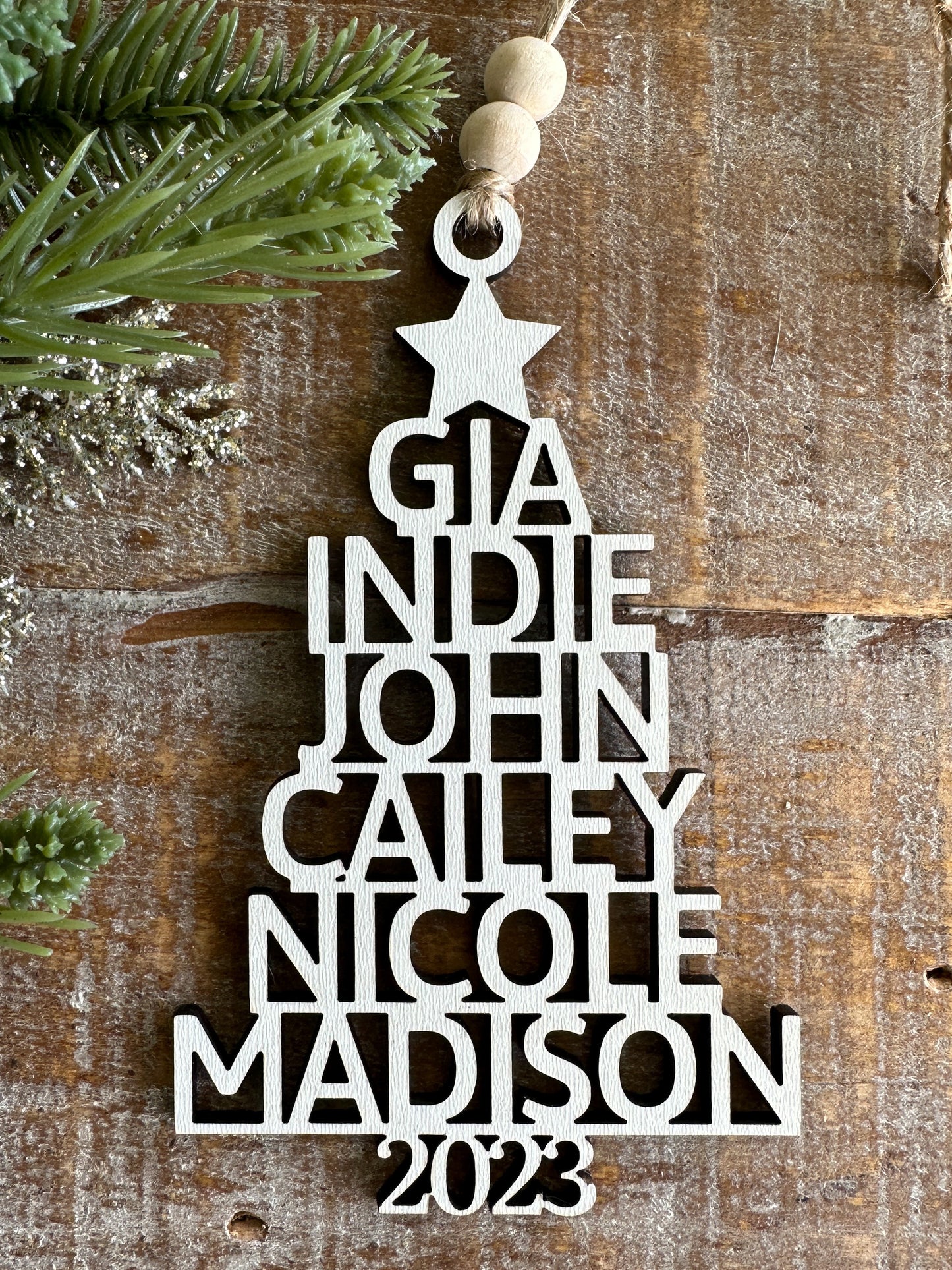 Custom Family Name Ornaments