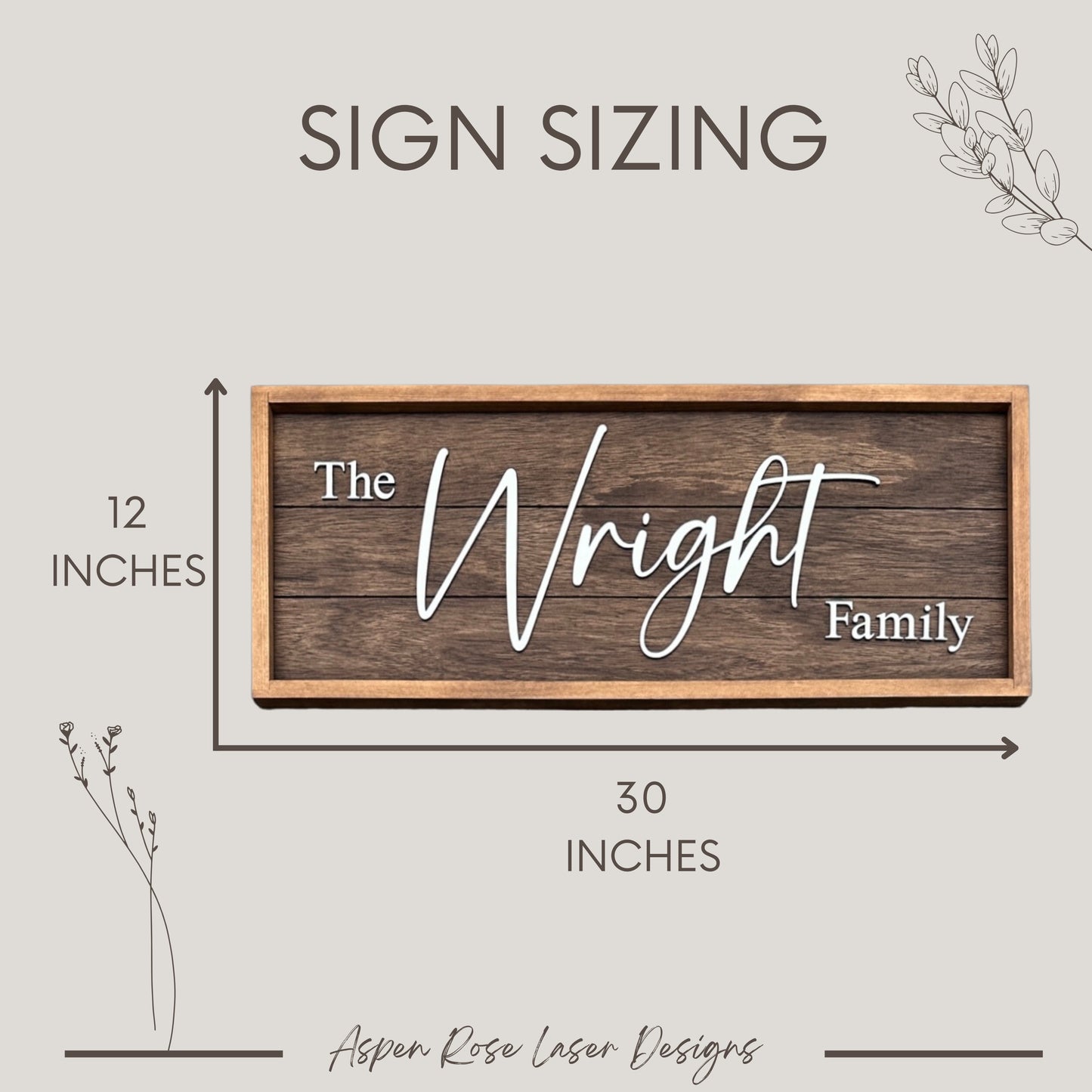 Custom Family Name Sign