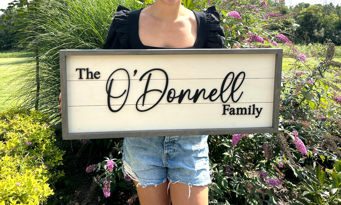Custom Family Name Sign