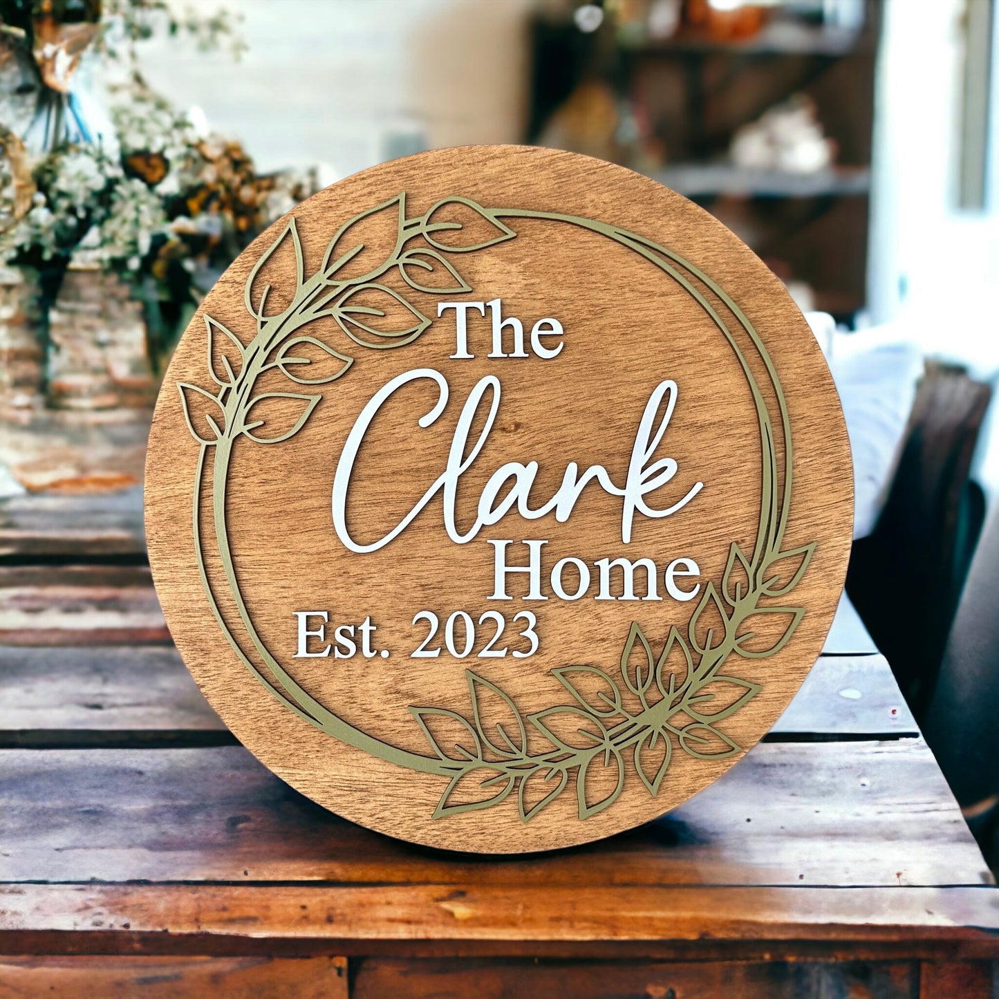 Greenery Family Sign