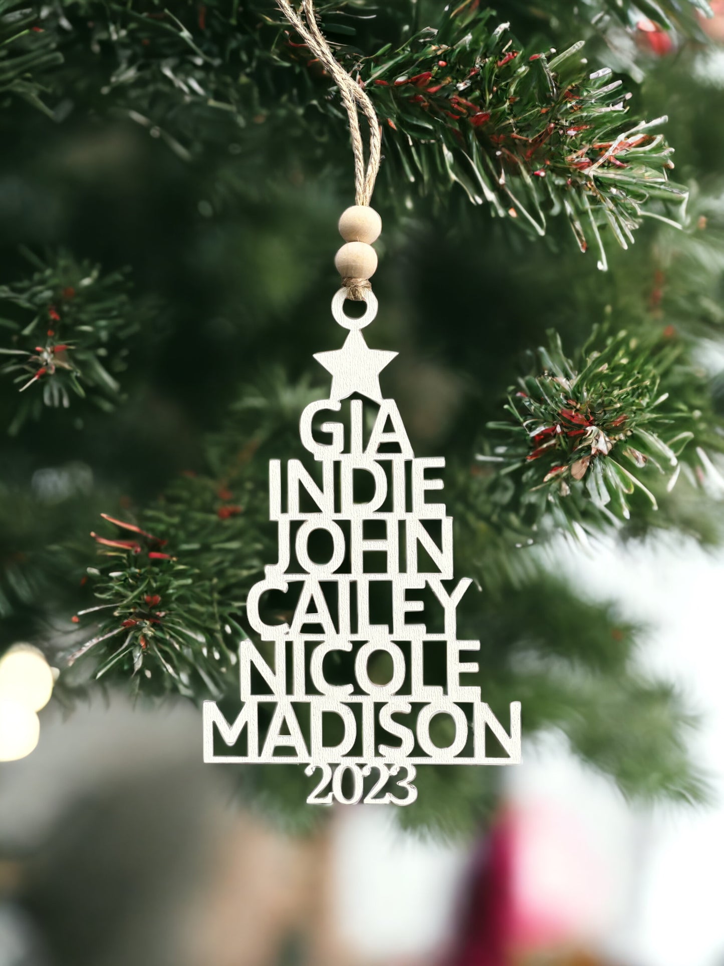 Custom Family Name Ornaments
