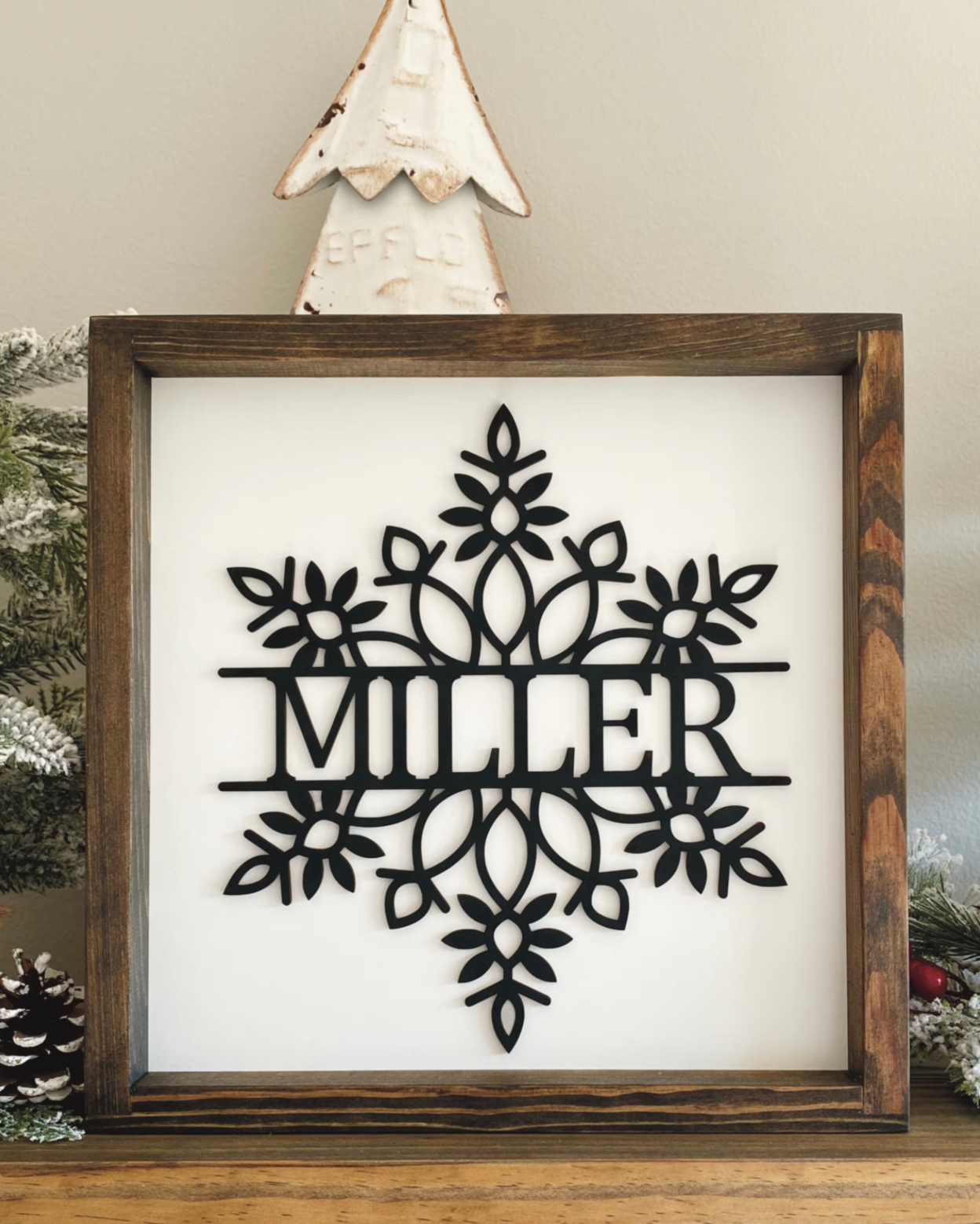 Snowflake Name Sign