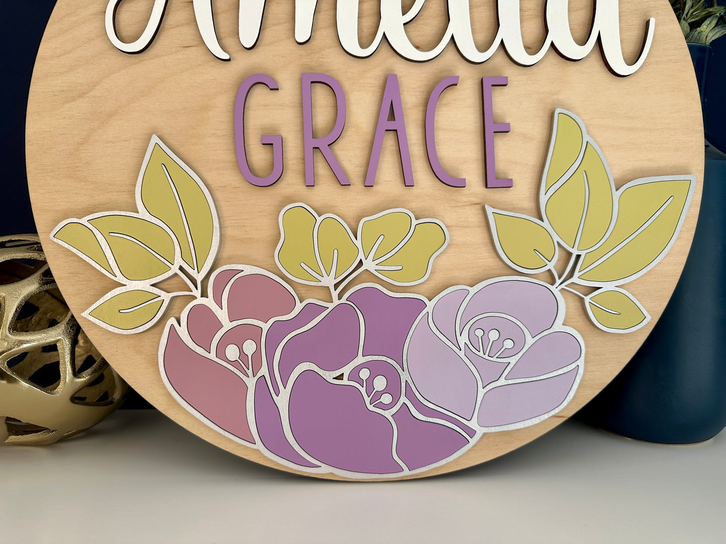 Floral Nursery Sign