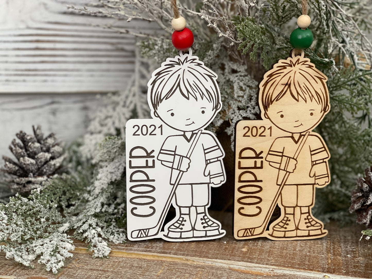 Hockey Boy Ornament