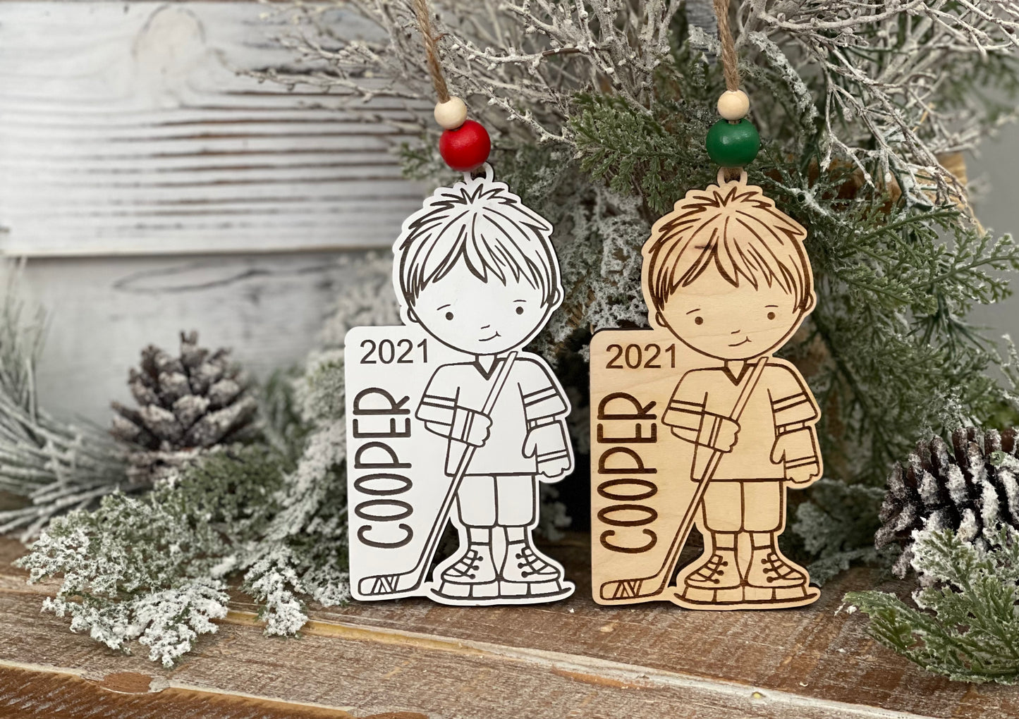 Hockey Boy Ornament