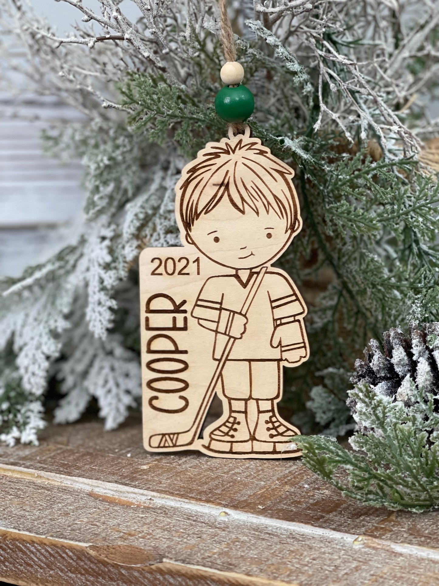 Hockey Boy Ornament