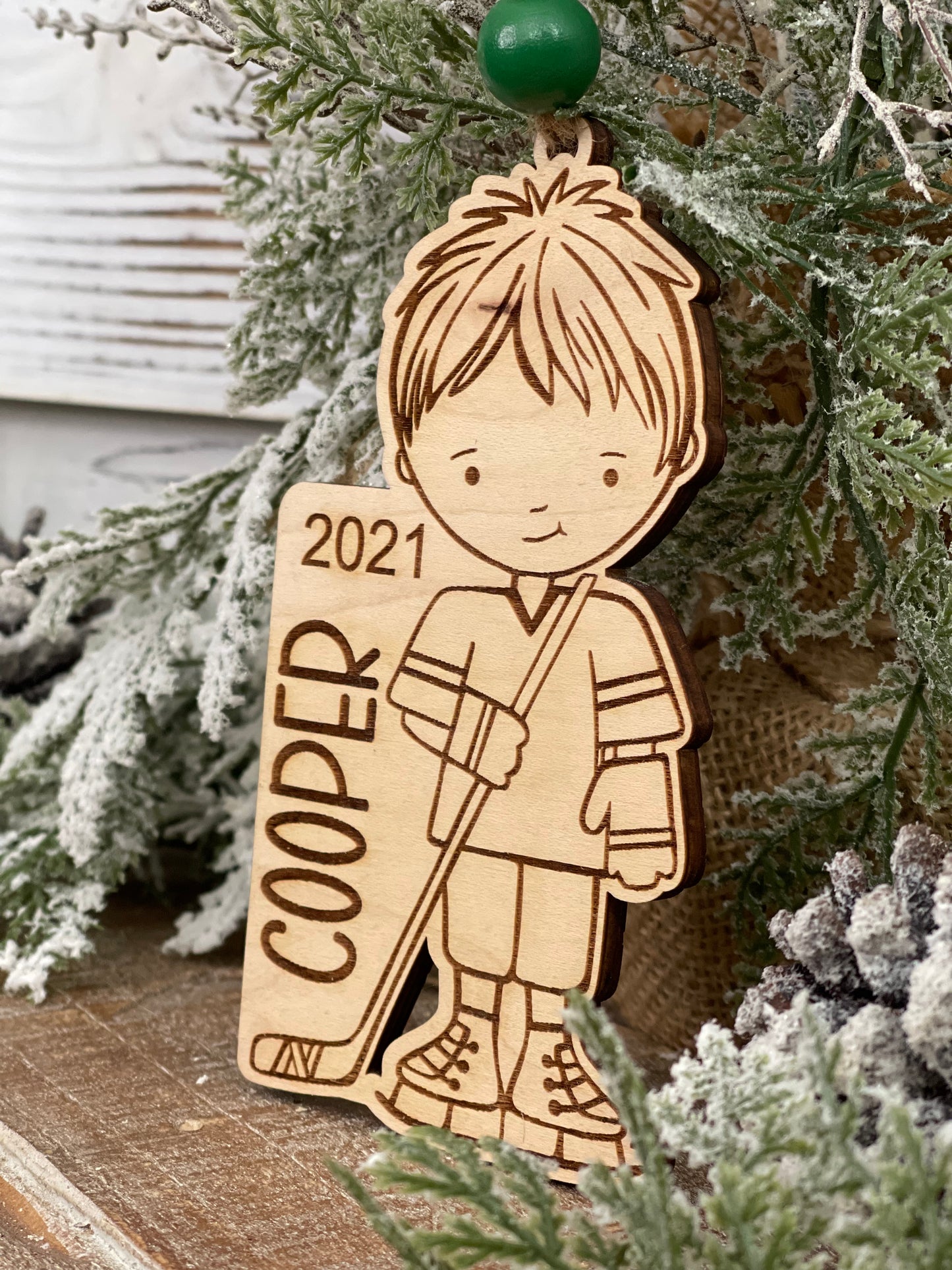 Hockey Boy Ornament