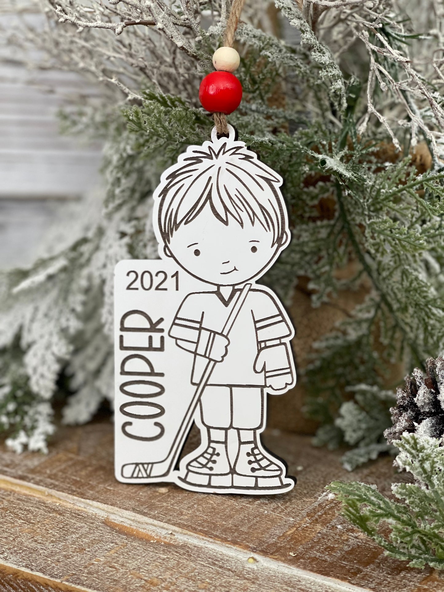 Hockey Boy Ornament