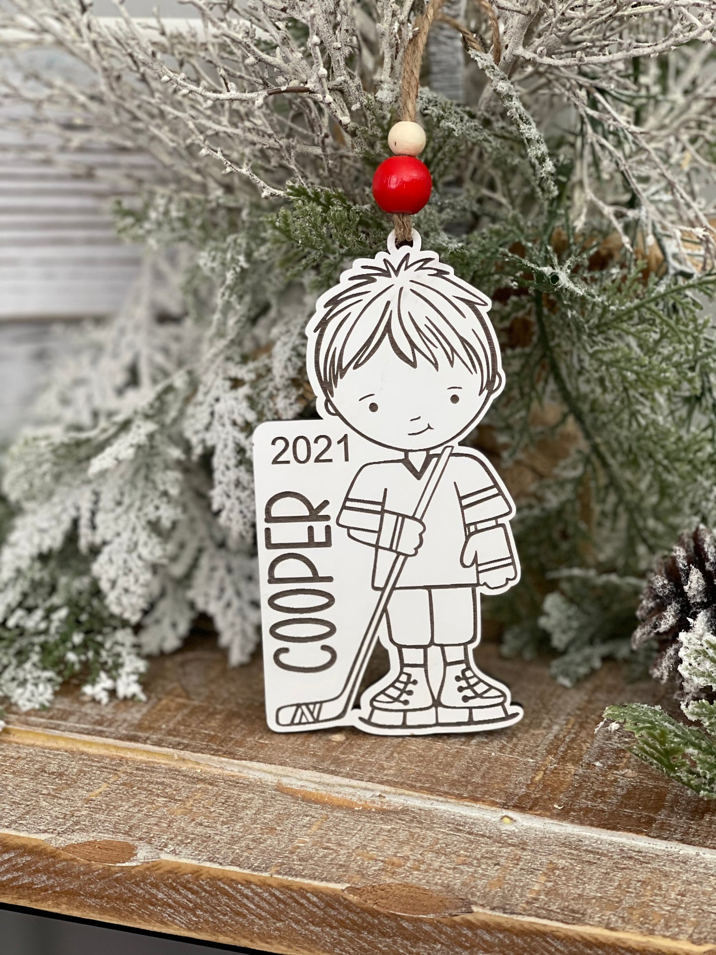 Hockey Boy Ornament