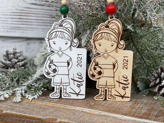 Soccer Girl Ornament