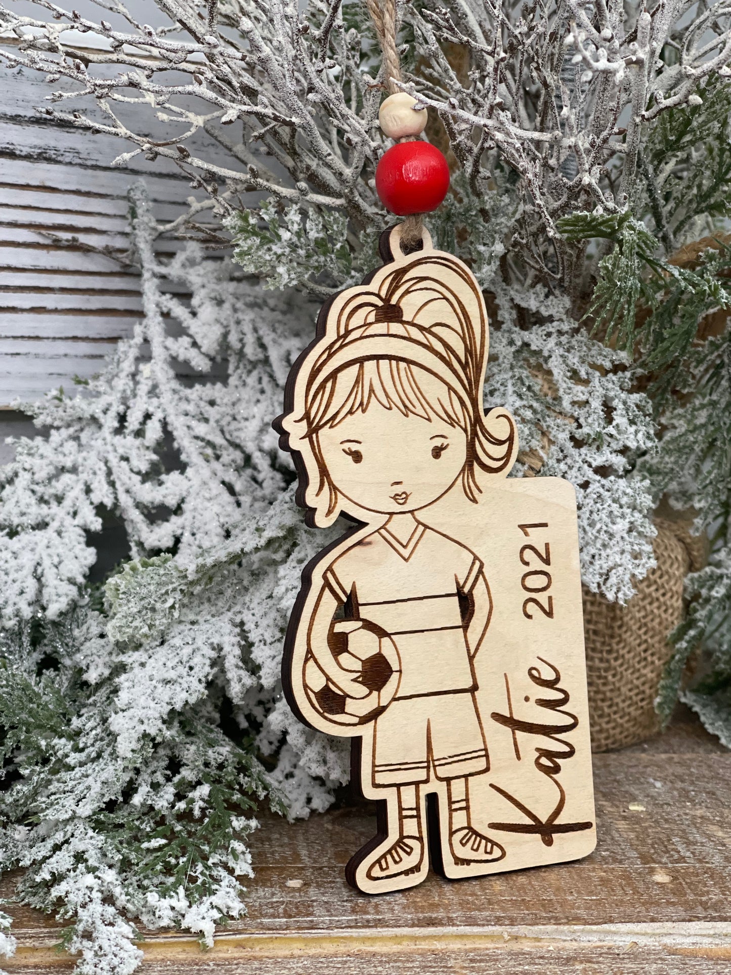 Soccer Girl Ornament