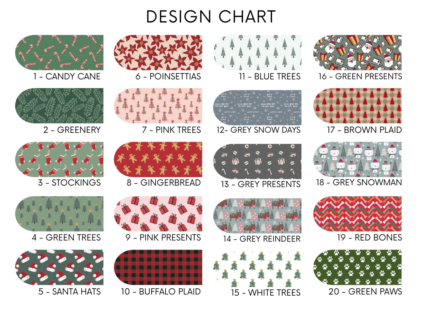 Patterned Stocking Tags