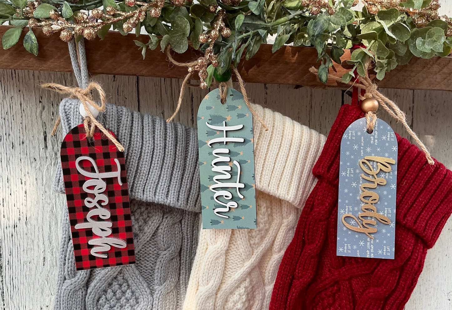 Patterned Stocking Tags