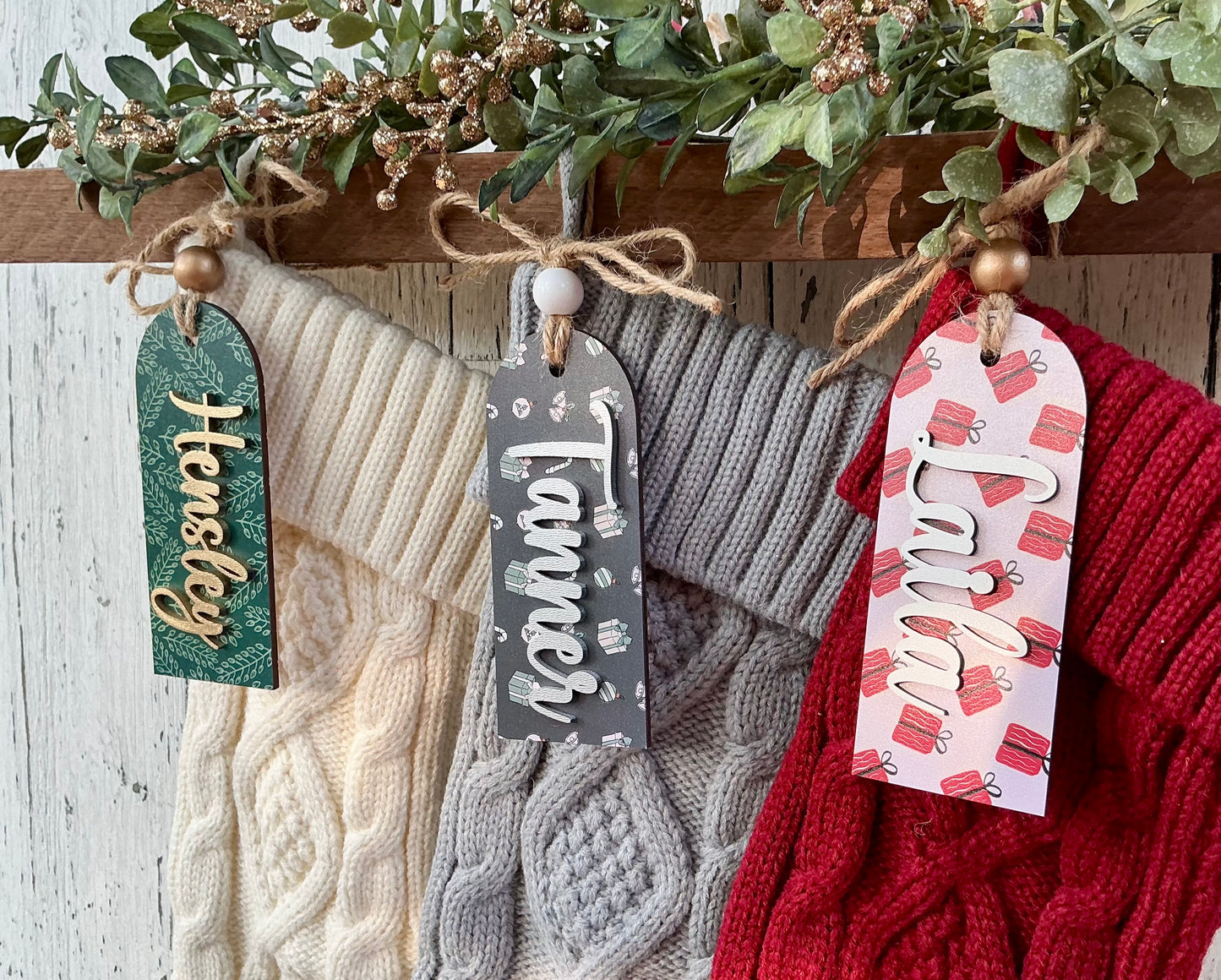 Patterned Stocking Tags