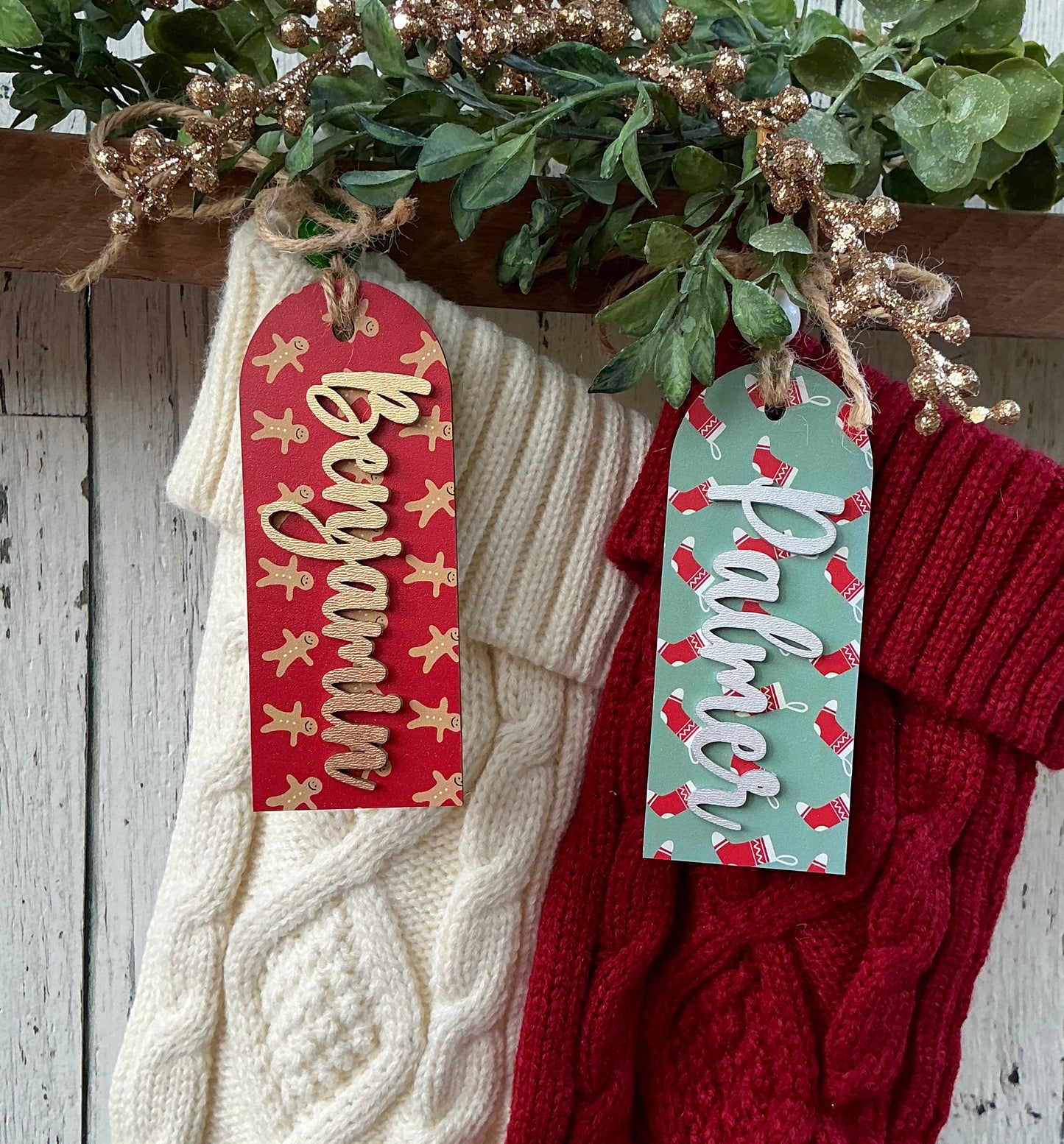 Patterned Stocking Tags