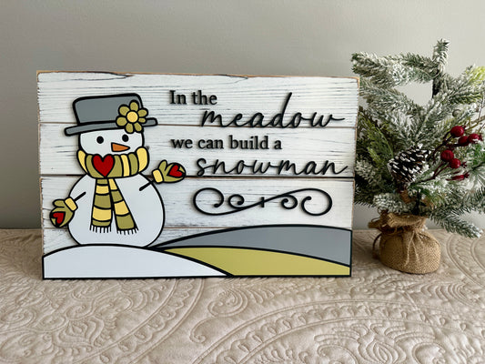 Whimsical Snowman Sign