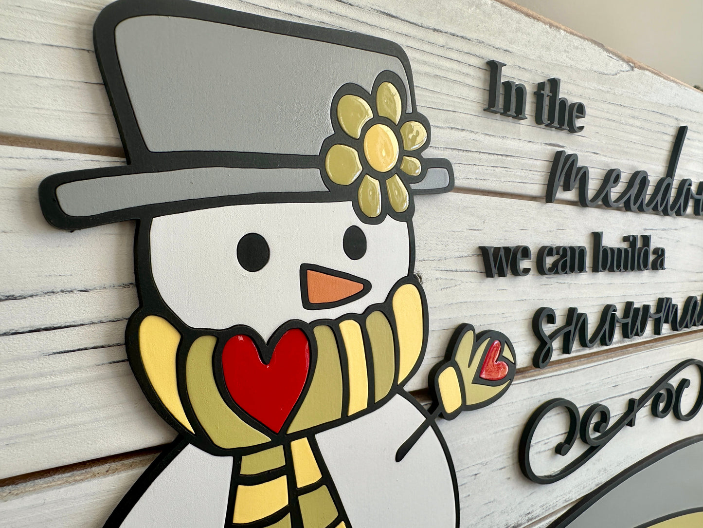 Whimsical Snowman Sign