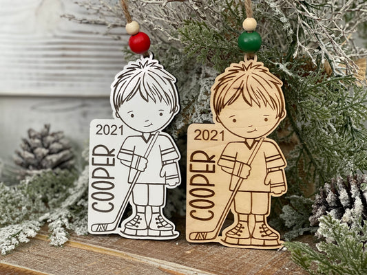 Hockey Boy Ornament