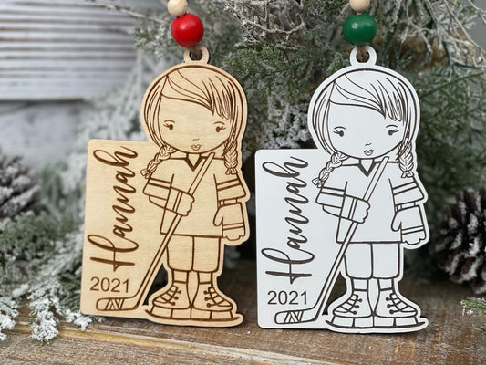 Hockey Girl Ornament