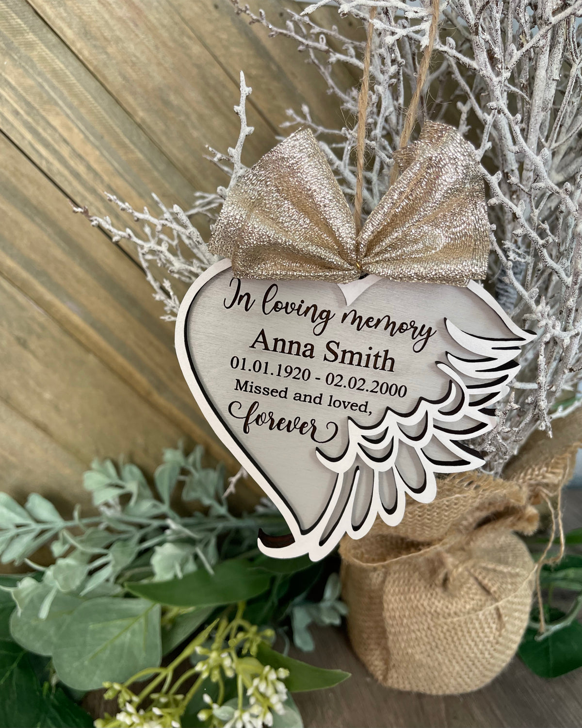 Memorial Roses Custom Custom Memorial Ornament – Aspen Rose Laser Designs